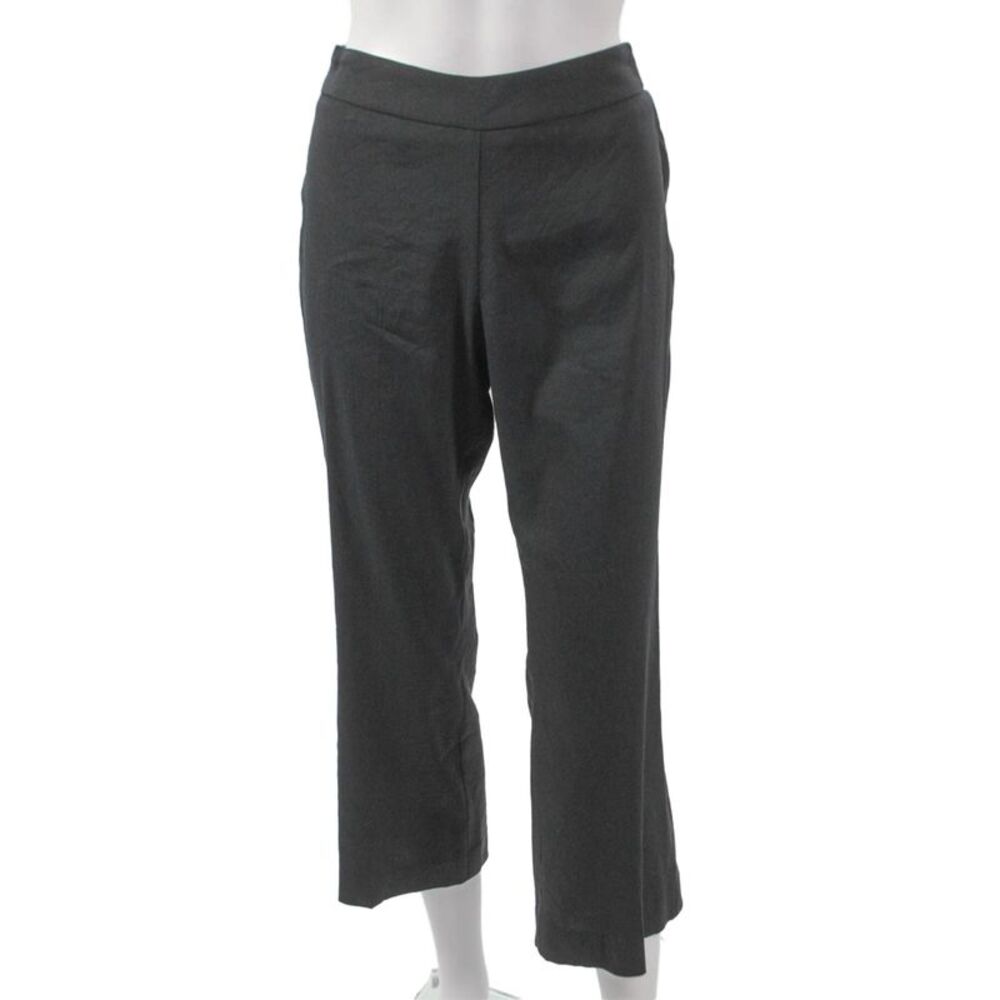 Estelle & Finn Women Cropped Linen Pants Gray Pull On Size 0